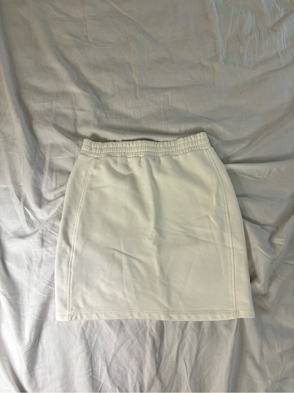 Tommy Hilfiger Cream Elastic-Waist Mini Skirt